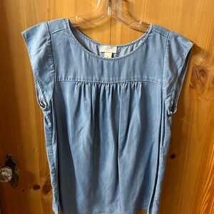 LOFT Light Blue Sleeveless Blouse